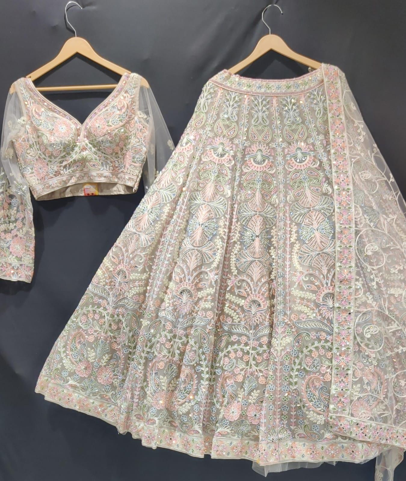Peach lehenga